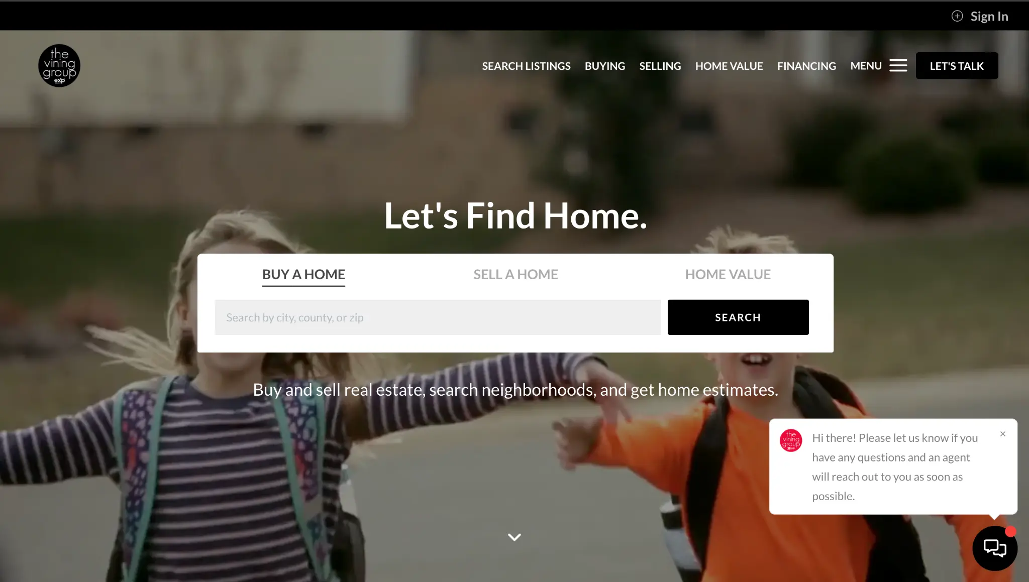 Vining Group old website